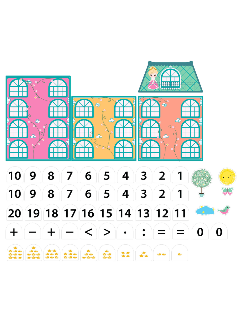 Magnetic Set: «Number Castle»