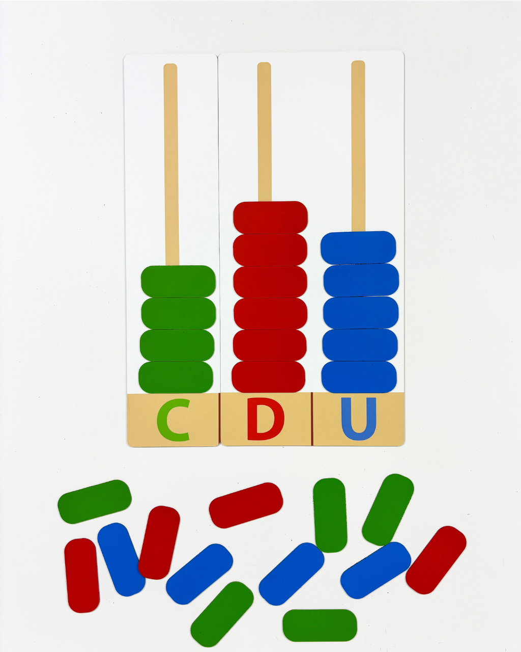 Magnetic Set «Vertical Place Value Abacus»