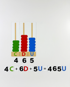 Magnetic Set «Number & Operation Cards for Vertical Place Value Abacus»