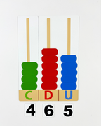 Magnetic Set «Number & Operation Cards for Vertical Place Value Abacus»