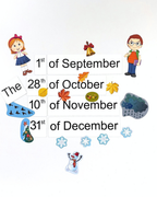 Magnetic Classroom Date Set (English)