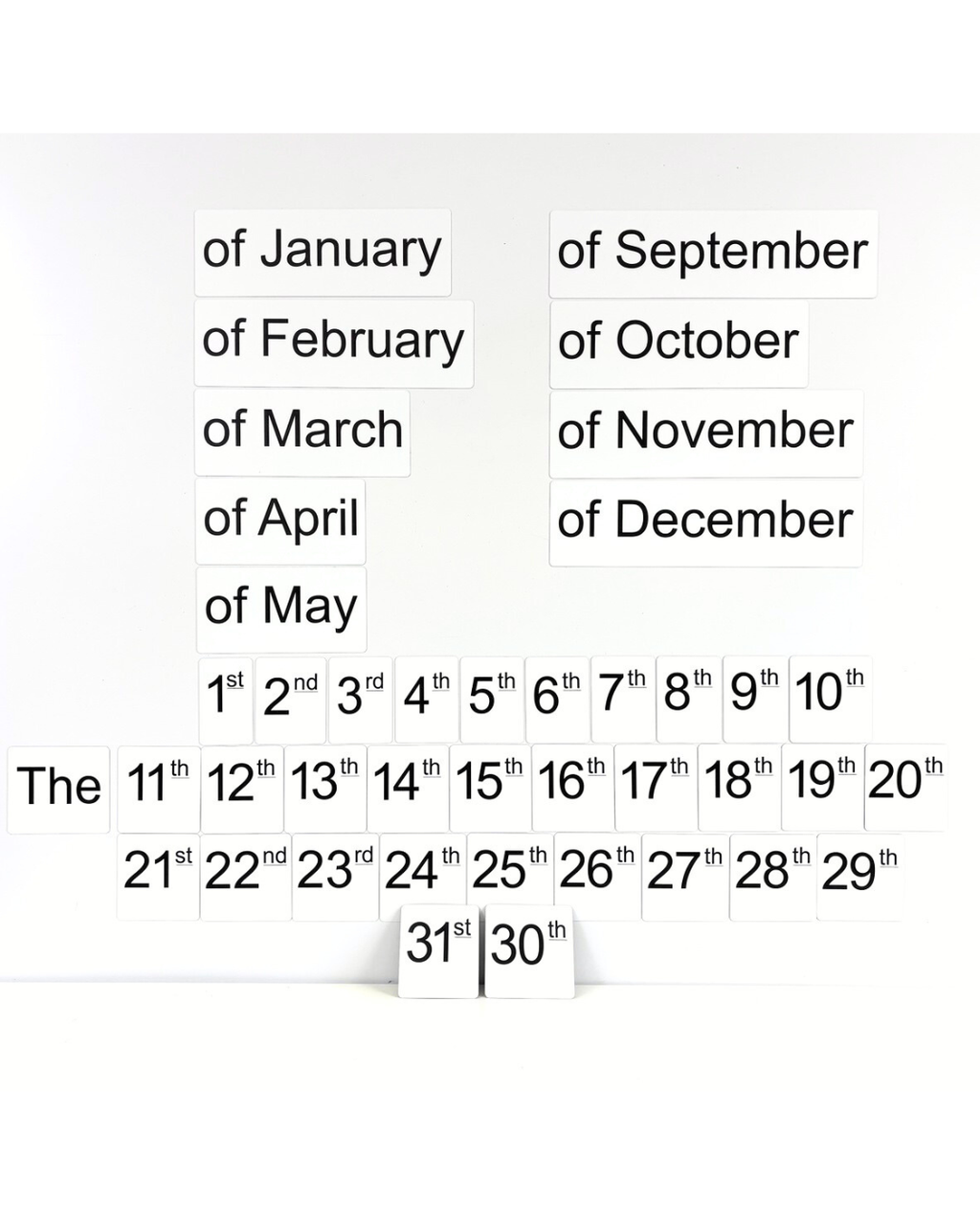 Magnetic Classroom Date Set (English)