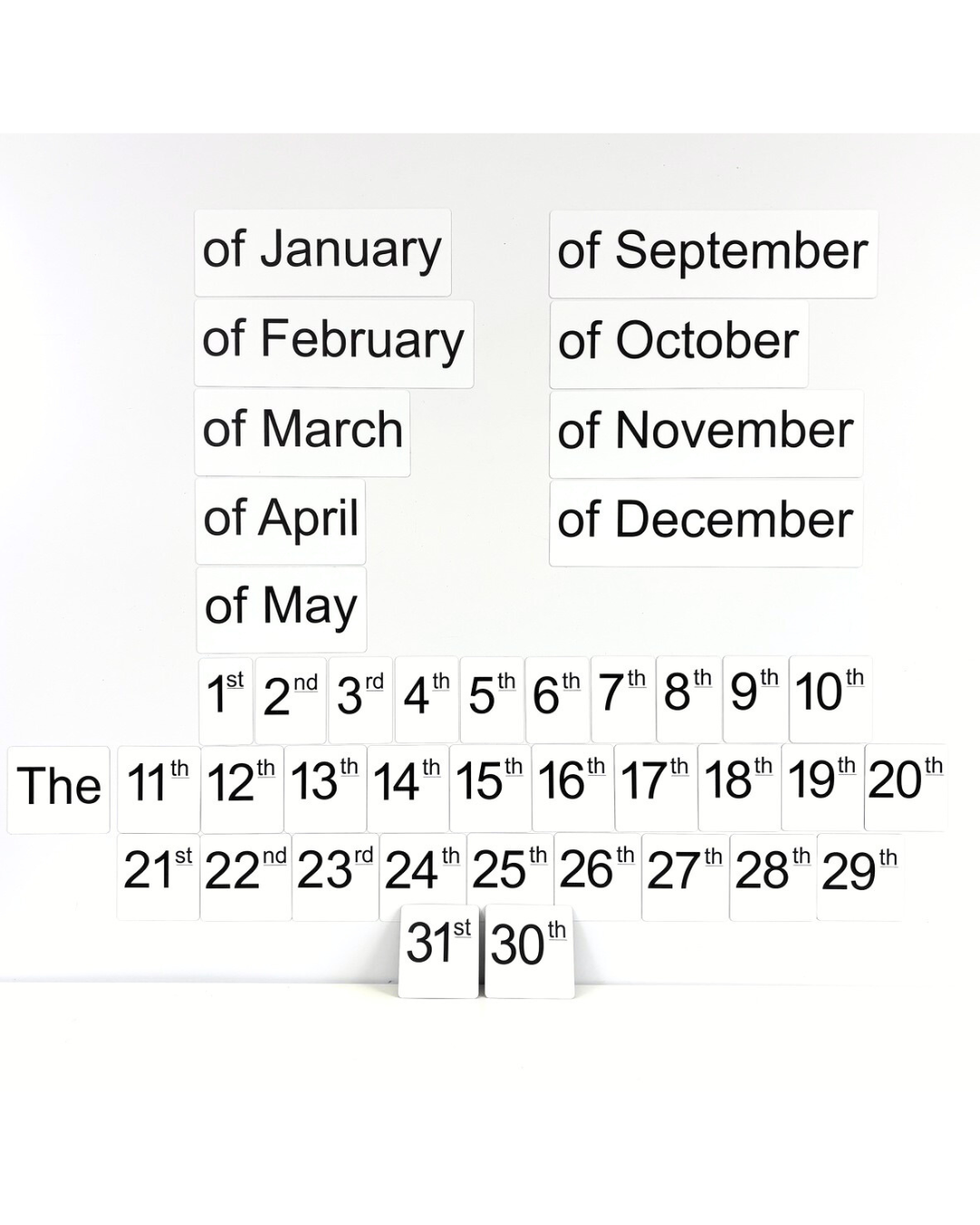 Magnetic Classroom Date Set (English)