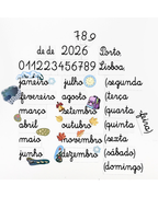 Magnetic Classroom Date Set (Português)