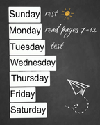 Magnetic Card Set «English Days of the Week»