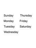 Magnetic Card Set «English Days of the Week»